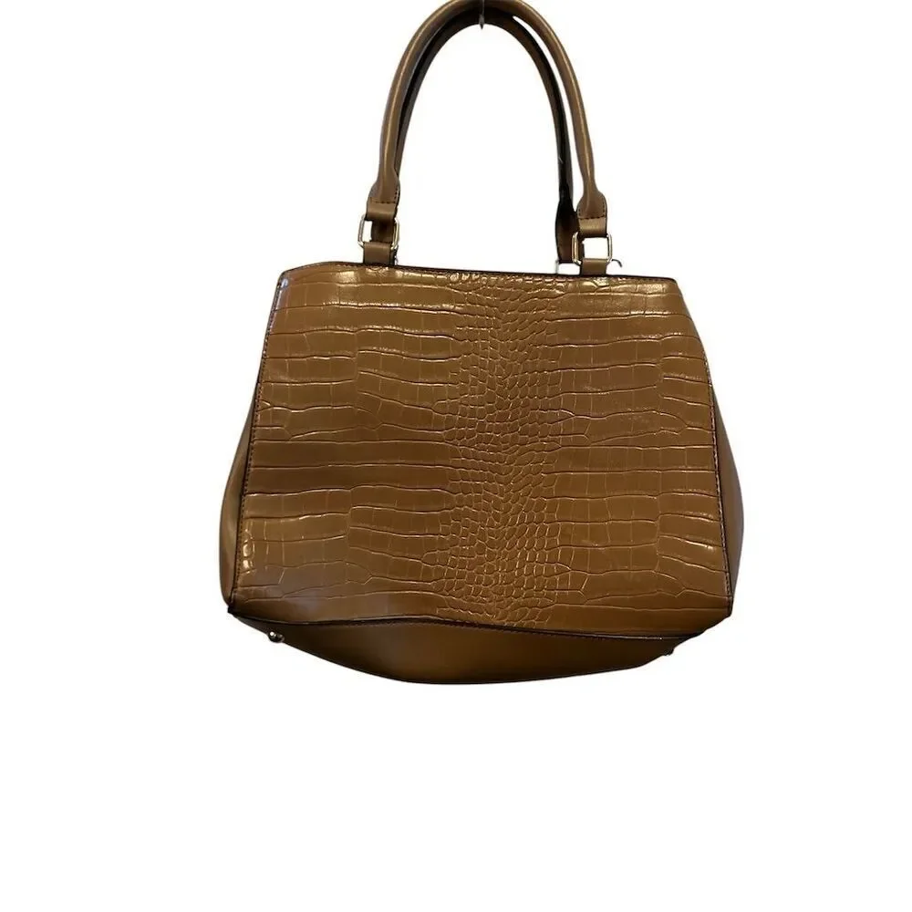 Adrienne Vittadini Women's‎ Brown Crocodile Embossed Shoulder Bag free of wallet